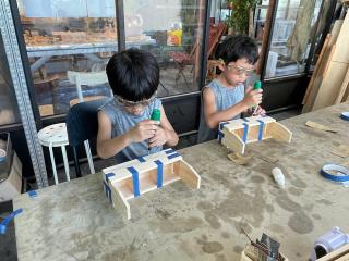 Kids woodworking workshop